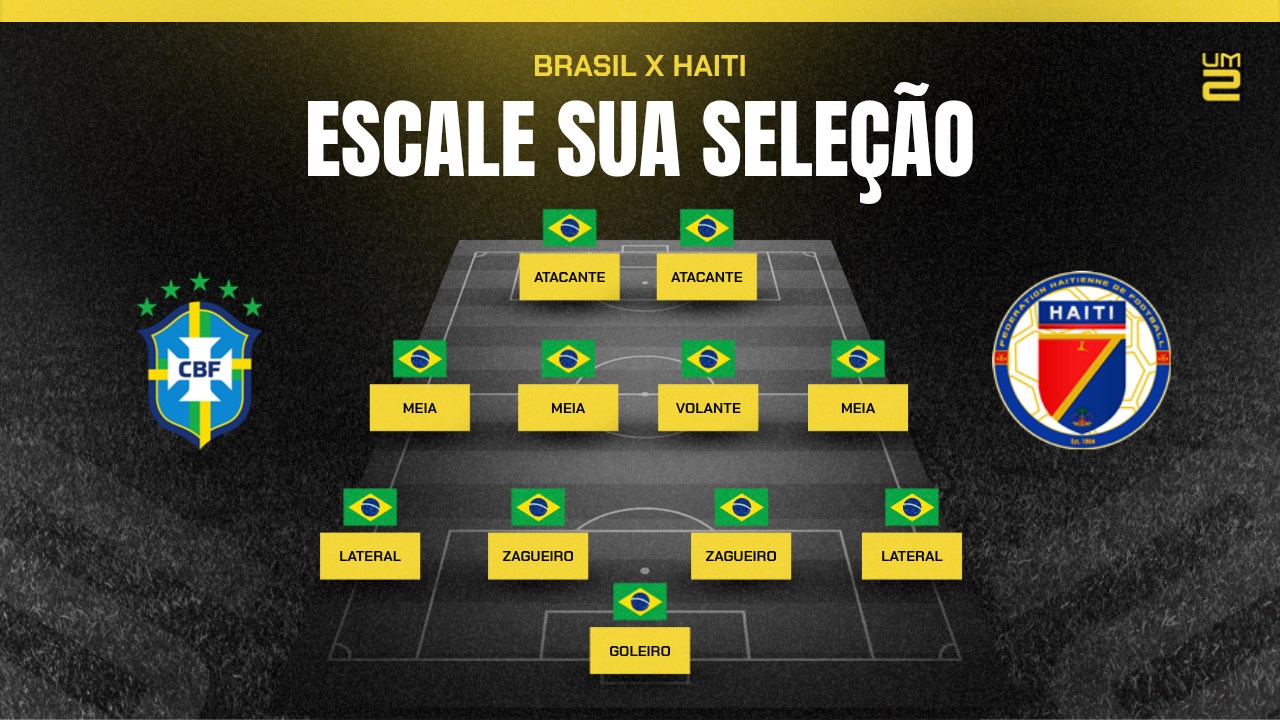 Escale sua seleção ideal para Brasil x Haiti na Copa do Mundo 2026